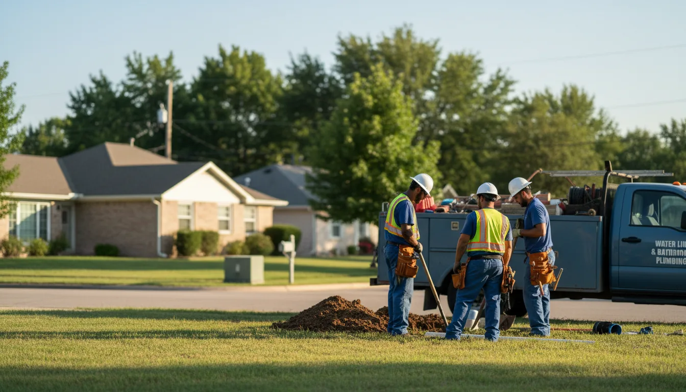 Residential water line and bathroom plumbing service in Shenandoah, IA